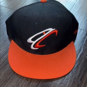 Black and Orange Baseball Cap - Aguilas Cibaenas - size 7 1/4
